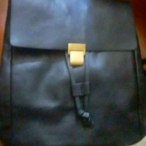 Zara Black leather backpack
